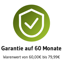 Garantieverlängerung auf 60 Monate